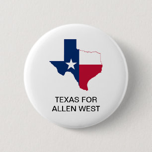 Bóton Redondo 5.08cm TEXAS para o botão do GOVERNADOR ALLEN WEST