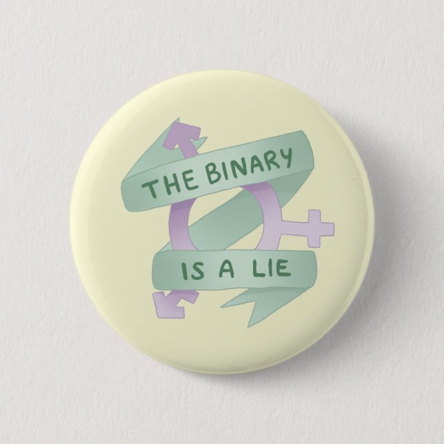 BÓTON REDONDO 5.08CM THE BINARY IS A LIE (Frente)