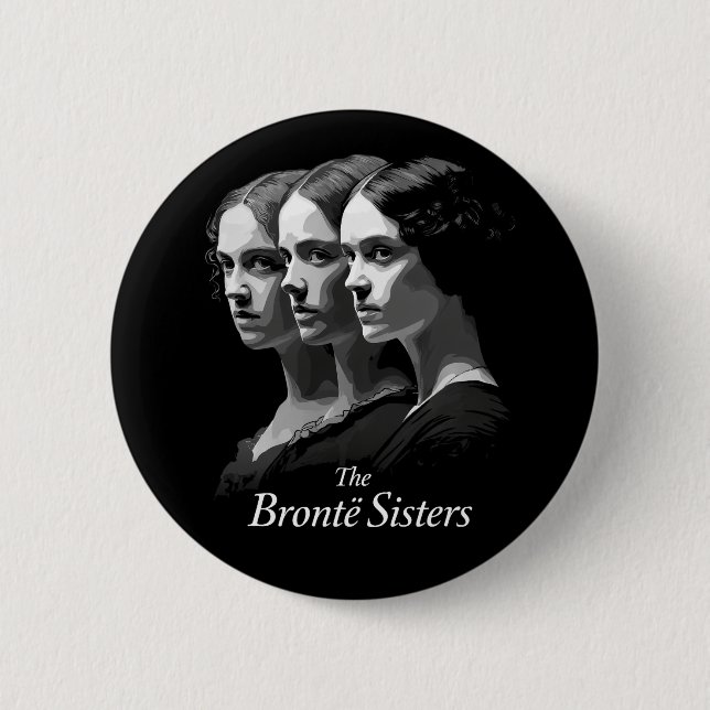 Bóton Redondo 5.08cm The Brontë Sisters (Frente)