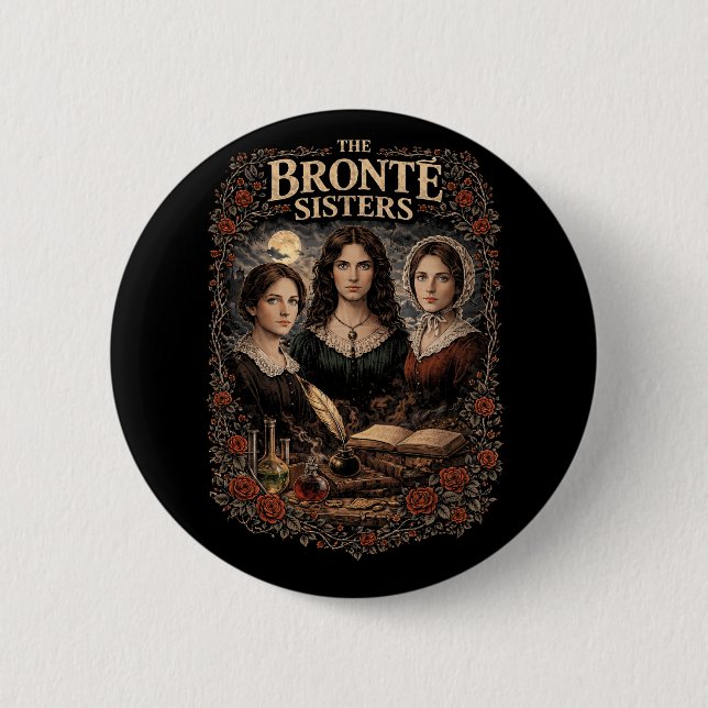 Bóton Redondo 5.08cm The Brontë Sisters (Frente)