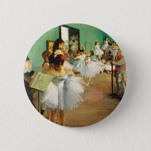 Bóton Redondo 5.08cm The Dance Class (1874), por Edgar Degas