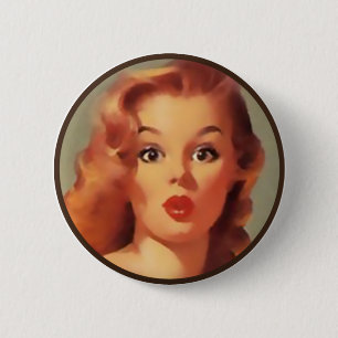 Bóton Redondo 5.08cm The Kitsch BItsch : Retratos Pin-Up