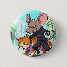 Bóton Redondo 5.08cm The moment the mouse beats the cat