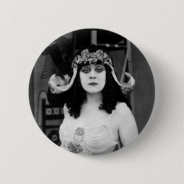 Bóton Redondo 5.08cm Theda Bara as Cleopatra Button (Frente)