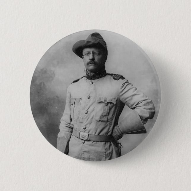 Bóton Redondo 5.08cm Theodore Roosevelt (Frente)