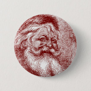 Bóton Redondo 5.08cm Thomas Nast Papai Noel