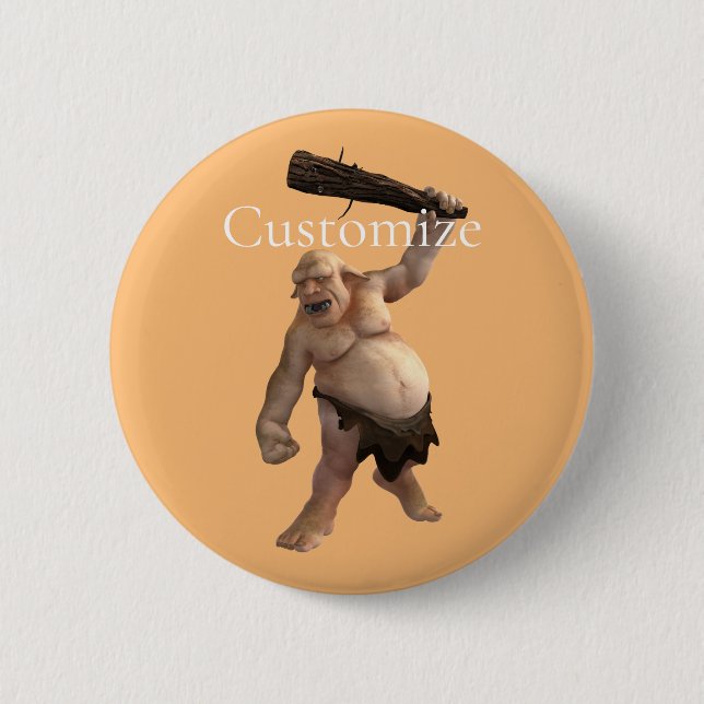 Bóton Redondo 5.08cm Thunder_Cove do Troll Feio (Frente)