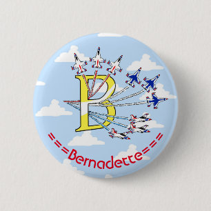 Bóton Redondo 5.08cm Thunderbird Blue Sky B Crachá inicial