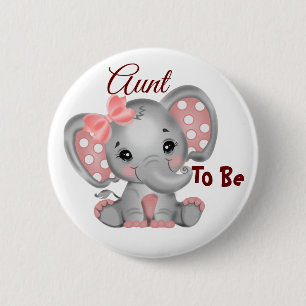 Bóton Redondo 5.08cm Tia De Bebê A Ser Botão