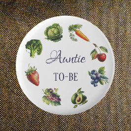 Bóton Redondo 5.08cm Tia do Jardim Branco Jogada para Ser Chá de fralda