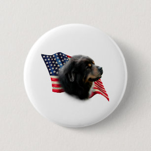 Bóton Redondo 5.08cm Tibetan Mastiff Flag