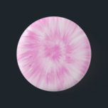 Bóton Redondo 5.08cm Tiedye Pink Spiral Hippie Tie Dye<br><div class="desc">Design de padrão de coloração de gravata de Pastel em cor rosa e branca. Botão cor-de-rosa shibori hippie espiral design.</div>