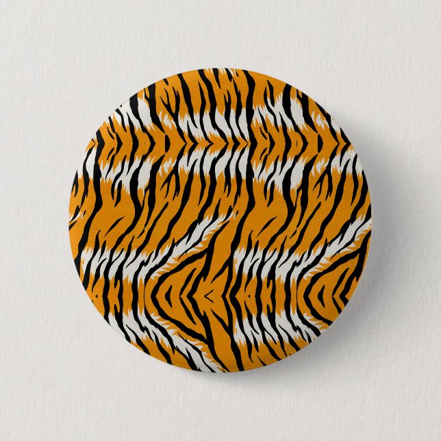 Bóton Redondo 5.08cm Tiger Skin Animal Print Pattern Design (Frente)