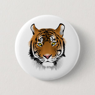 Bóton Redondo 5.08cm Tiger Sumatran Tiger Wildlife Man-Eater Wildcat