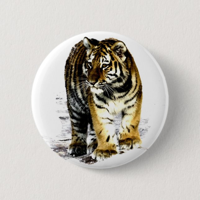 Bóton Redondo 5.08cm Tigre (Frente)