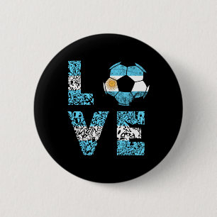 Bóton Redondo 5.08cm Time de Futebol Argentina Amor Ll Argentina