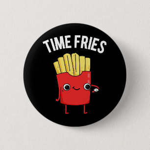 Bóton Redondo 5.08cm Time Fries Engraçados Fries Franceses Jogam Dark B