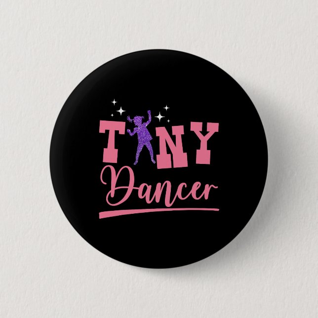 Bóton Redondo 5.08cm Tiny Dancer Cute Dance Kids Dançando Practi (Frente)