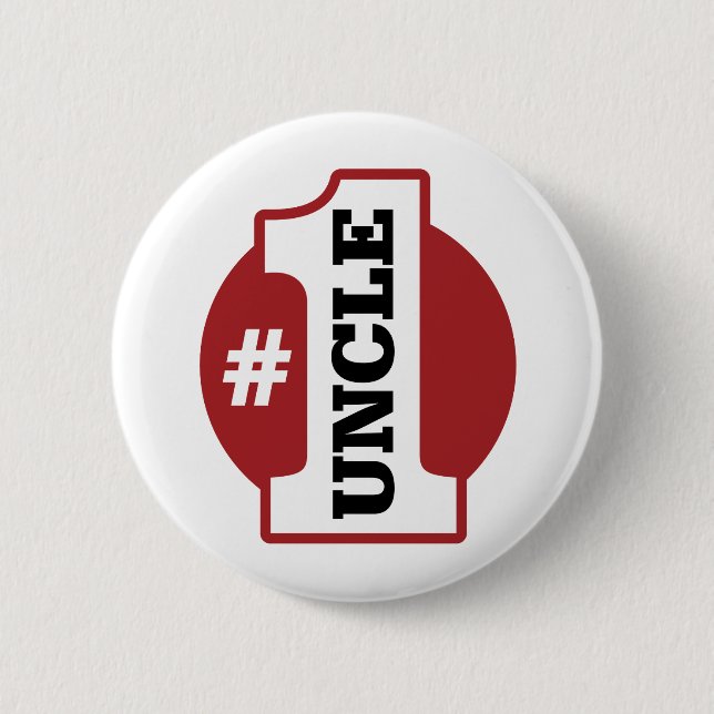 Bóton Redondo 5.08cm Tio do número 1 (Frente)