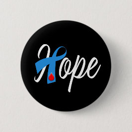 Bóton Redondo 5.08cm Tipo 1 Diabetes Azul Fita de Sensibilização HOPE