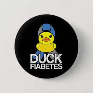Bóton Redondo 5.08cm Tipo 1 Diabetes Pato Fiabetes T1d Consciência
