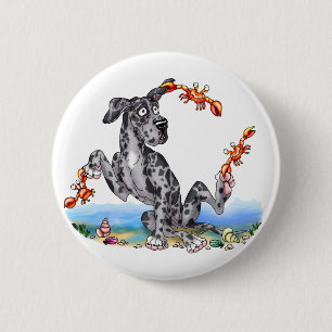 Bóton Redondo 5.08cm Tipo de great dane de Merle Crabby UC