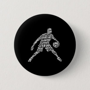 Bóton Redondo 5.08cm Tipografia de Jogador de Basquete Kids Men Sketll