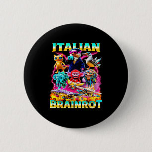 Bóton Redondo 5.08cm Tipos de Personagem de Meme de Brainrot Italiano D