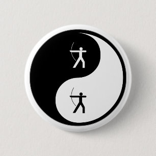 Bóton Redondo 5.08cm Tiro ao arco de Yin Yang