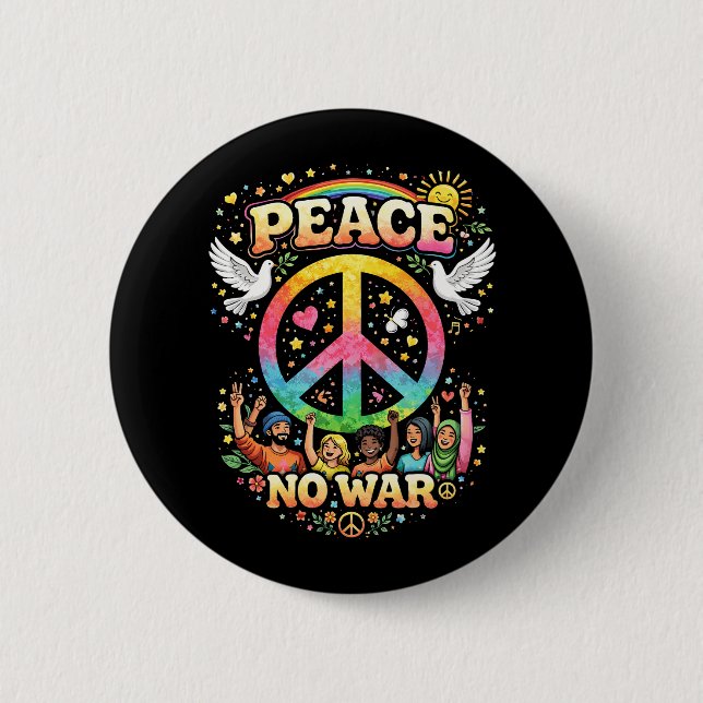Bóton Redondo 5.08cm Title: Peace Over War (Frente)