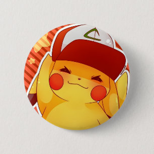 Bóton Redondo 5.08cm Toca de Treinador Pikachu 