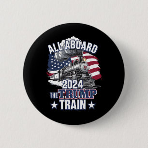 Bóton Redondo 5.08cm Todos a Bordo do Trem do Trump Trump 2024 Patrióti