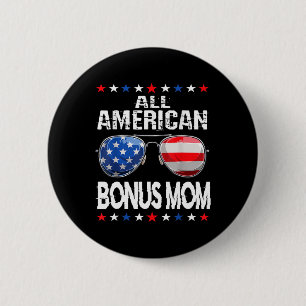 Bóton Redondo 5.08cm Todos Os Bônus Americanos Mãe 4 De Julho Sungles F
