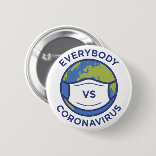 Bóton Redondo 5.08cm Todos VS Coronavírus