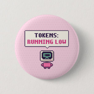 Bóton Redondo 5.08cm Tokens: Baixando Divertido Botão de Pixel de IA