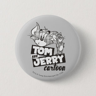 Bóton Redondo 5.08cm Tom e Jerry Tom e desenhos animados de Jerry