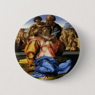 Bóton Redondo 5.08cm Tondo Doni ou Madona Doni de Michelangelo