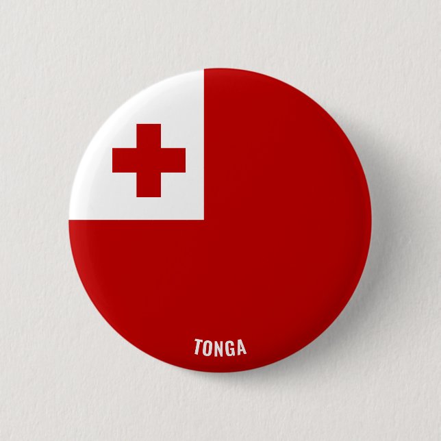 Bóton Redondo 5.08cm Tonga Flag Cute Patriotic (Frente)