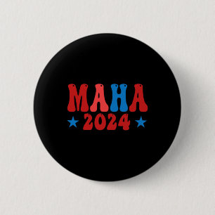 Bóton Redondo 5.08cm Torne a América saudável Maha Pro-trump 2024 Conse