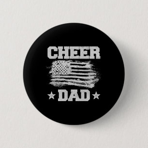 Bóton Redondo 5.08cm Torneio Pai Bandeira Americana Vintage Cheerleader