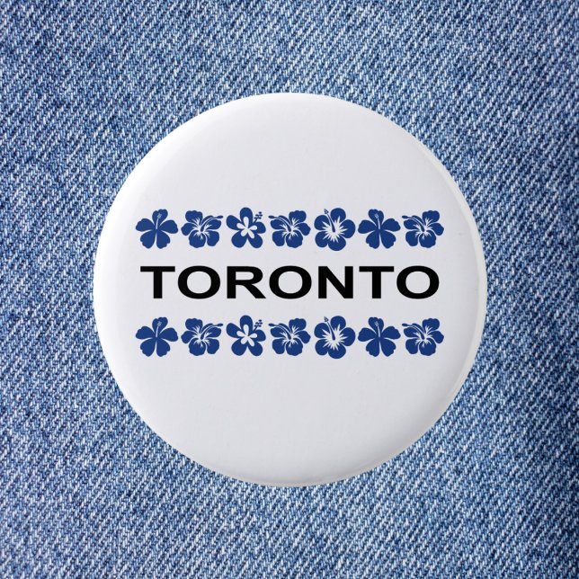 Bóton Redondo 5.08cm Toronto Aloha Bandas Cor Azul-Claro (Criador carregado)