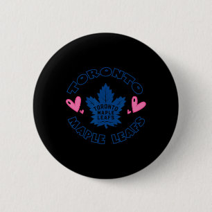 Bóton Redondo 5.08cm Toronto Maple Leafs Corações de São Valentim Nhl L