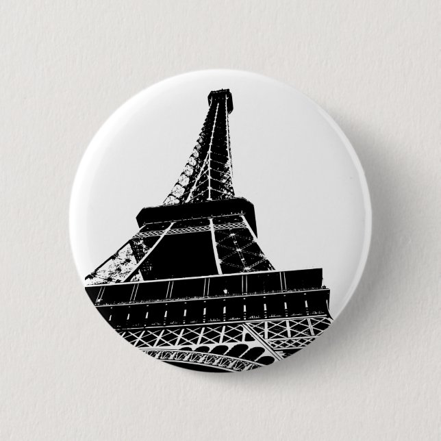 Bóton Redondo 5.08cm Torre Eiffel (Frente)
