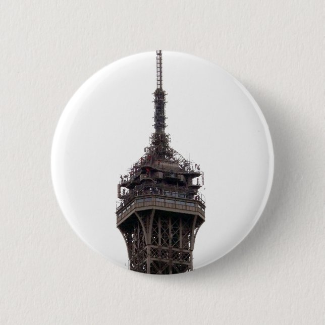 Bóton Redondo 5.08cm Torre Eiffel Paris França (Frente)