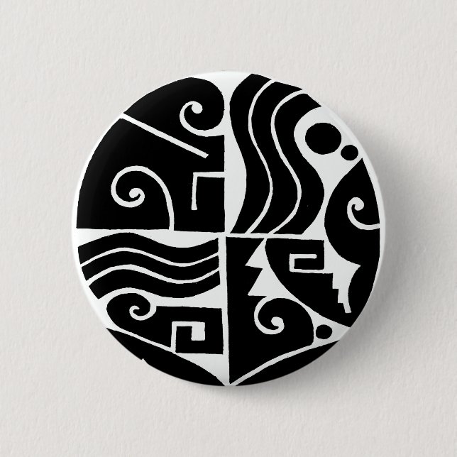 Bóton Redondo 5.08cm Tortuga Sudoeste (Frente)