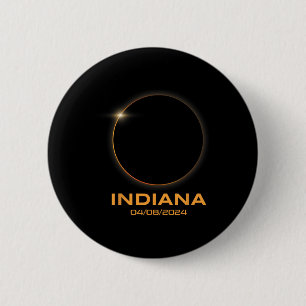 Bóton Redondo 5.08cm Total Eclipse Solar 2024 Totality Indiana