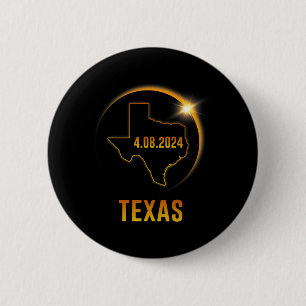 Bóton Redondo 5.08cm Totality Solar Eclipse 8 de abril de 2024 Texas