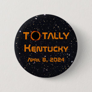 Bóton Redondo 5.08cm Totalmente Kentucky 2024 Solar Eclipse