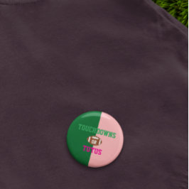 Bóton Redondo 5.08cm Touchdowns ou Revelação de Gênero de Tutus