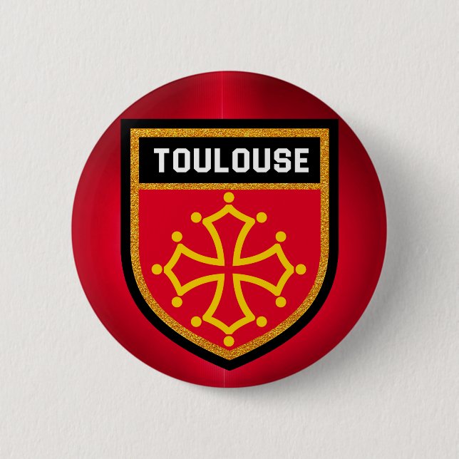 Bóton Redondo 5.08cm Toulouse Flag (Frente)